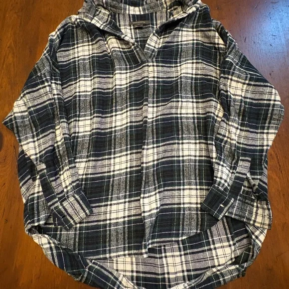 French Connection Navy and White Plaid Shirt - Picture 3 of 4